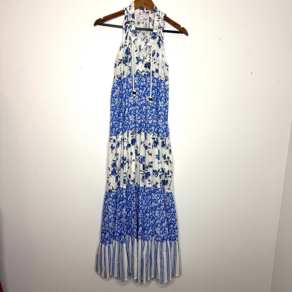 Ro's Garden Provence Blue‎ Sofia Maxi Dress